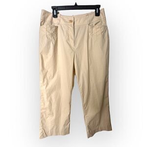 Insight Kaki Pants Size 10 cotton/spandex front pockets, belt loops
